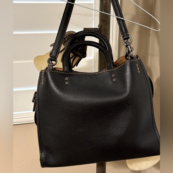 Coach 1941 Rogue 31 Genuine Glovetanned  Pebble Leather 38124 Black - Picture 2 of 11